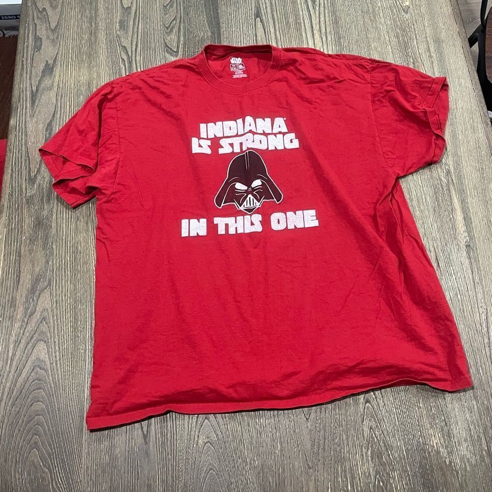 Star Wars Mens Darth Vader Graphic T-Shirt Short Sleeve Crew Neck Red Size XXL